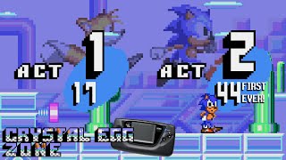 Sonic the Hedgehog 2 Game Gear  Crystal Egg Zone Act 1 in 17s and Act 2 in 44s [upl. by Cyprian]