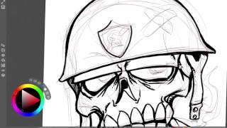 Sarge Skull with Sketchable [upl. by Atinomar]