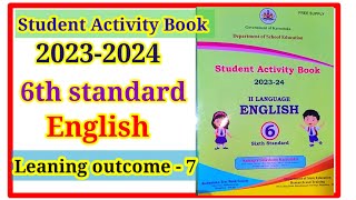 6th English student activity book learning outcome 7kalika balavardhane 7 th learning outc [upl. by Debarath]