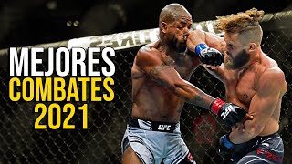 Los 7 MEJORES COMBATES del 2021 en UFC [upl. by Atiuqahs628]