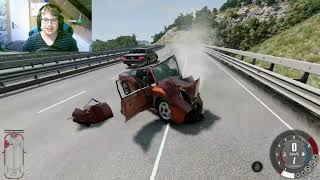 Testy Autostradowe moich samochodów i wypadki BeamNG Drive Odcinek 3 [upl. by Fondea115]