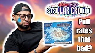 OPENING A ETB OF THE NEW SET STELLAR CROWN ARE PULL RATES THAT BAD [upl. by Akelahs]