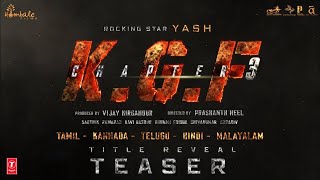 KGF Chapter 3  Official Teaser  Rocking Star Yash  Prashanth Neel  Ravi Basrur  Anbariv [upl. by Raama]