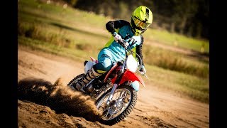 DIRT ACTION TESTED  2019 Honda CRF110F and CRF125F [upl. by Aysab]