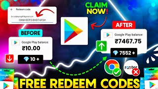 100 Free Redeem Code  Free Redeem Code Today  Free Redeem Code App  Google Play Redeem Code App [upl. by Burg]