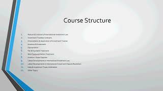 Lecture 0 Introduction to International Investment Law [upl. by Ellevehc]