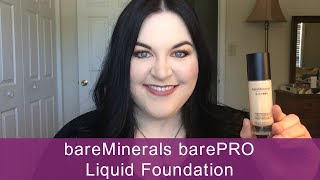 NEW bareMinerals barePRO Liquid Foundation ReviewDemo [upl. by Eidok]