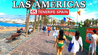 TENERIFE  PLAYA DE LAS AMÉRICAS  Look at the Current Situation 😎 4K Walk ● February 2024 [upl. by Nnylatsyrc]