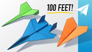 How to Make 3 EASY Paper Airplanes that Fly Far — Best Planes in the World — Dagger F15 Arrowhead [upl. by Dudden]