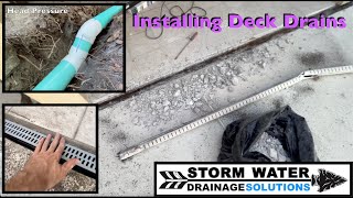 Deck Drains  How To Install  Prevent Patio Flooding  Drainage Systems [upl. by Maryann56]