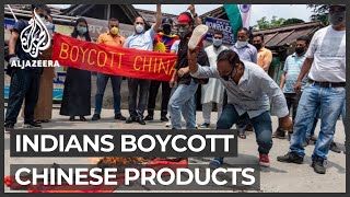 IndiaChina tensions Calls for boycott of Chinese products [upl. by Nomead26]