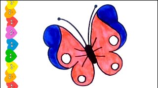 KOLAY KELEBEK ÇİZİMİ  EASY BUTTERFLY DRAWING  ASAN KƏPƏNƏK ÇƏKMƏSİ [upl. by Polish279]