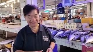 JIMMY YAP OF SINGAPORE  BRUNEIS PASAR GADONG  GADONG WET MARKET   SEAFOOD MEATS amp VEGETABLES [upl. by Yssirhc694]