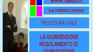 09c VIDEO LEZIONE DIRITTO PROCESSUALE CIVILE IL REGOLAMENTO DI GIURISDIZIONE [upl. by Ahsyad764]