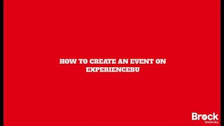 ExperienceBU Tutorial Create Events [upl. by Illah]