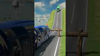 Capsule Buses amp School Bus vs Logs Trap  BeamNGdrive shorts beamngdrive bus [upl. by Eberhart]