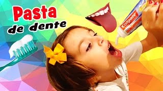 Pasta de DenteCreme Dental Comestível ♥ IGUALZINHO DIY Como Fazer com Sarinha [upl. by Byran]