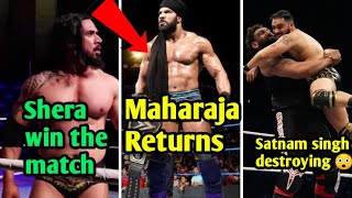 Jinder mahal returns😍 satnam singh dominate in aew mahabali shera ovw match gujjer returns [upl. by Flemings252]