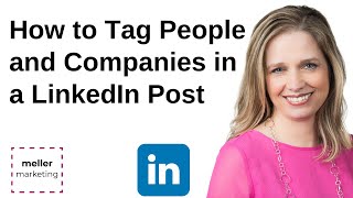 How to Tag People and Companies in a LinkedIn Post with captions [upl. by Tereve664]