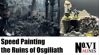 Speed Painting  Terrain from the Battle of Osgiliath Box Set [upl. by Slotnick]