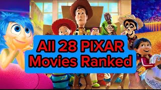 All 28 PIXAR Movies Ranked [upl. by Fitting]