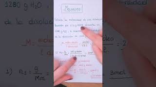 MOLARIDAD de una Disolución shortvideo quimica disoluciones shorts short [upl. by Nattirb]