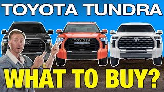 BATTLE OF THE TOYOTA TUNDRAS  2023 SR5 vs TRD Pro vs Capstone  Which Tundra Is Right for You [upl. by Enner30]