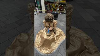 NampN candy for Golden statue lady buskingstreets shortsviral statue disney trending viralvideos [upl. by Venus]