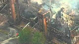 Extended chopper video of Woonsocket mill fire [upl. by Llerrud]