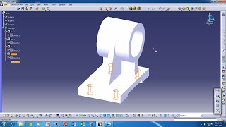 CATIA V5  Basic Part design tutorial with audio [upl. by Ailhat]