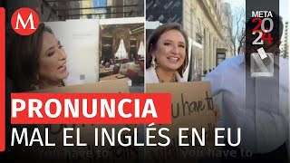 Xóchitl Gálvez capitaliza frase en inglés que generó controversia y críticas [upl. by Anyahc]