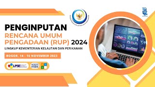 Penginputan Rencana Umum Pengadaan RUP 2024 [upl. by Epstein]