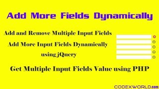 Add Remove Input Fields Dynamically using jQuery [upl. by Kaylyn]