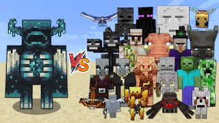 ⚔️Warden vs Every mob in Minecraft Warden vs All Mobs⚔️🔥 [upl. by Lole]