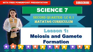 SCIENCE 7 Quarter 2 LC 61 MEIOSIS AND GAMETE FORMATION MATATAG CURRICULUM [upl. by Breskin]