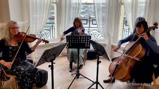 Spring Waltz Performed by The Classical Strings Trio in Fowey Cornwall  Arranged by Sue Aston [upl. by Bart]