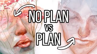 Painting with a PLAN vs NO PLAN [upl. by Asillem]