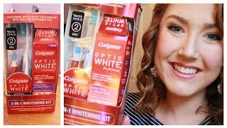 NEW COLGATE OPTIC WHITE WHITENING KIT REVIEW [upl. by Eadahs345]