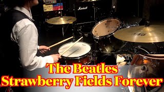 The Beatles  Strawberry Fields Forever Drums cover from fixed angle [upl. by Oruam658]