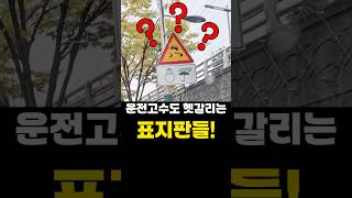 운전 고수도 헷갈리는 표지판 여러분은 몇 개나 맞출 수 있나요 교통표지판 운전고수 초보운전 [upl. by Eiclud]