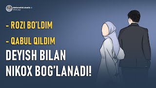 Abdurashid domla  Islomda Nikox Rozi boldim Qabul qildim kalimasi manolari haqida [upl. by Adlihtam]