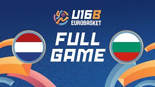 Group Phase  Netherlands v Bulgaria  Full Basketball Game  FIBA U16 Womens EuroBasket 2024 Div B [upl. by Yrahcaz]