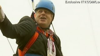 Boris Johnson gets stuck on a zip wire long version [upl. by Edmondo]