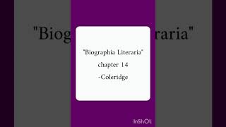 Questions from Coleridges Biographia Literaria Chapter 14PgTrb English [upl. by Nahtnoj]