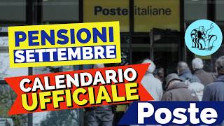 PENSIONI PAGAMENTI SETTEMBRE 👉 DATE UFFICIALI RITIRO IN CONTANTI POSTE 📅 ☑️ [upl. by Eed]