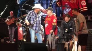 Toby Keith pulls up a marine vet during his encore performance [upl. by Otokam]