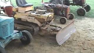 SPEEDEX MINI DOZER JOHN DEERE PANZER WHEELHORSE AND ANTIQUE LAWN TRACTORS [upl. by Ahsinotna]