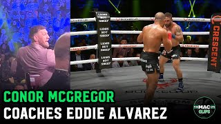 FULL ROUND Conor McGregor coaches Eddie Alvarez at BKFC Eddie points him out [upl. by Enitsirhc16]