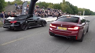 Modified Cars Drag Racing  1052HP RS6 C8 vs M5 F90 Competition vs BRABUS 800 vs BMW M8 Mosselman [upl. by Witha302]