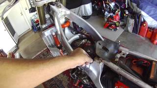 Honda CRF 250 X Fan installation Cheap easy modification Stay cool Part 1 [upl. by Hannahoj372]